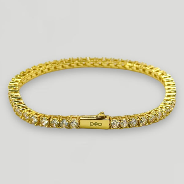 3mm Tennis Bracelet - Gold