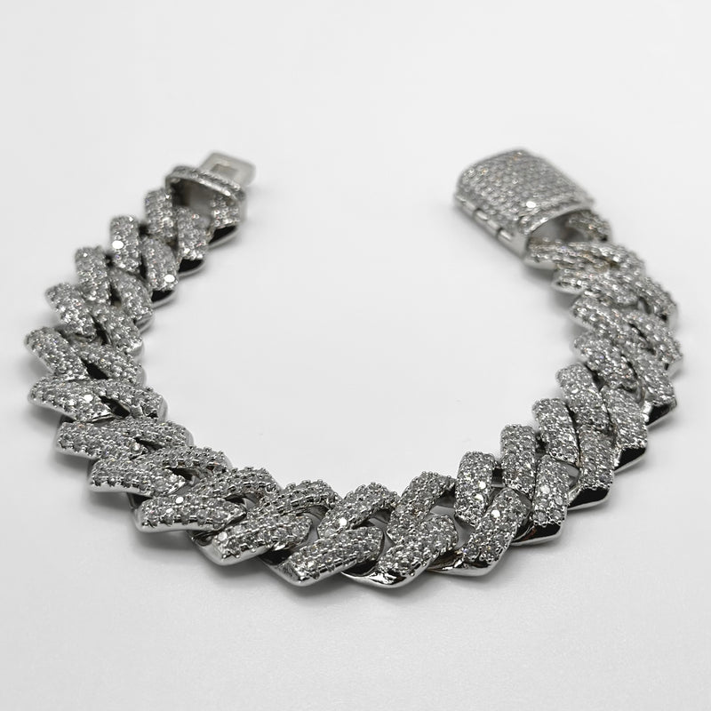 14mm Iced Prong Chain + Bracelet Set