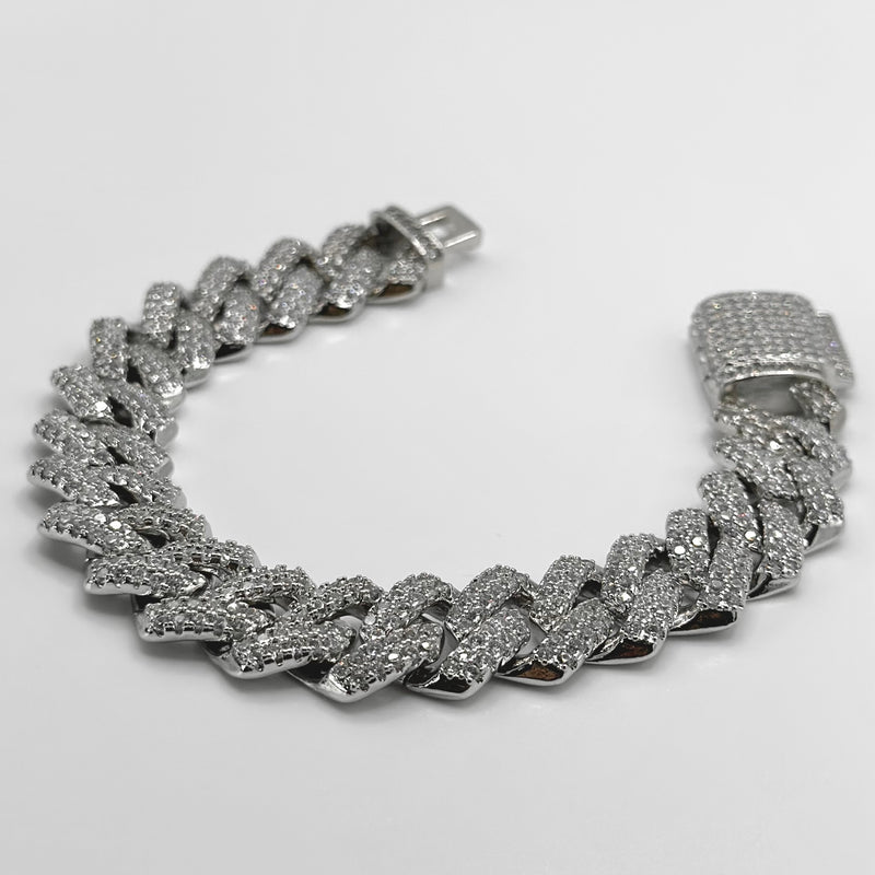 14mm Iced Prong Bracelet