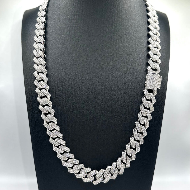 14mm Iced Prong Chain + Bracelet Set