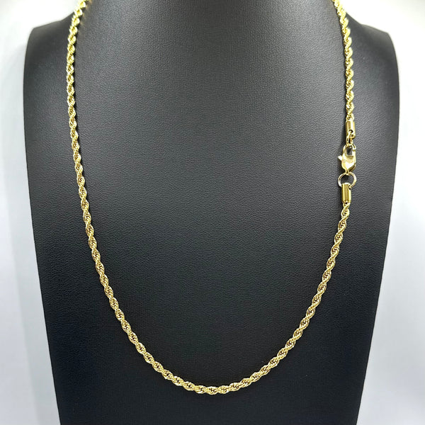 3mm Rope Chain - Gold