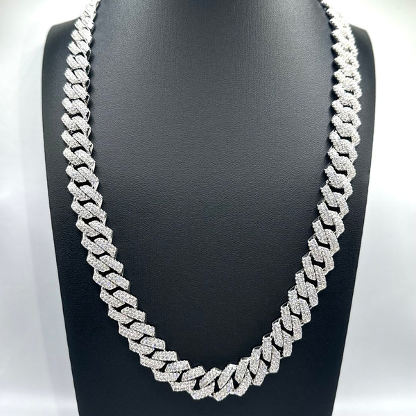 14mm Iced Prong Chain + Bracelet Set