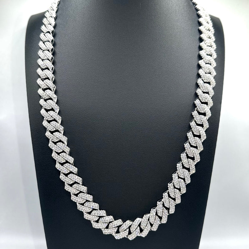 14mm Iced Prong Chain + Bracelet Set