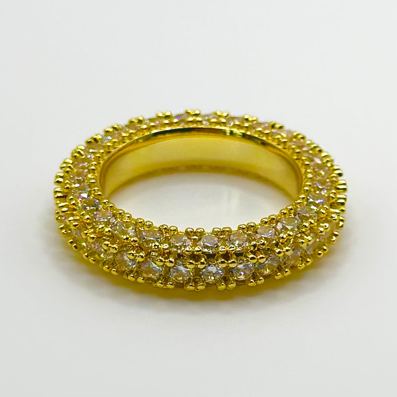 Single Row Tennis Ring - Gold