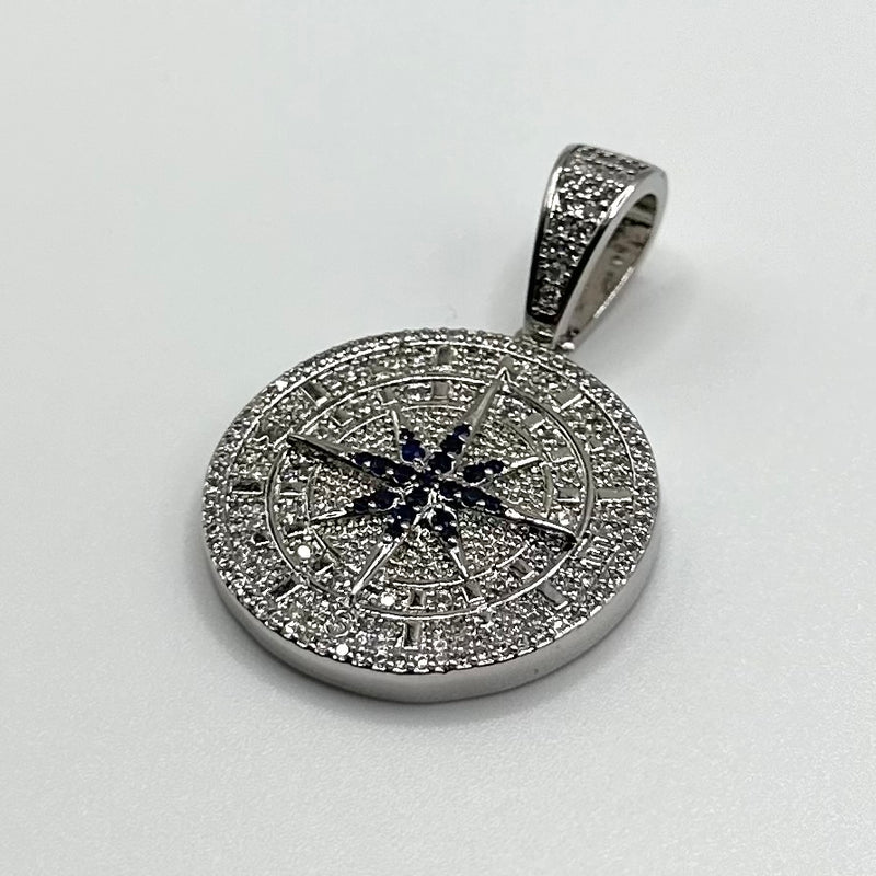 Iced Compass Pendant