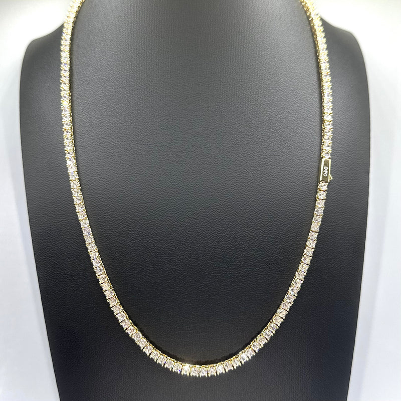 3mm Tennis Chain - Gold