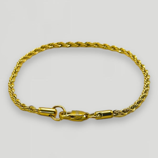 3mm Rope Bracelet - Gold