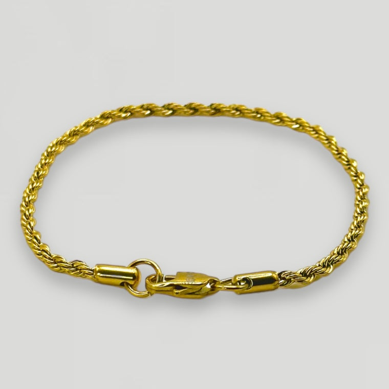 3mm Rope Bracelet - Gold