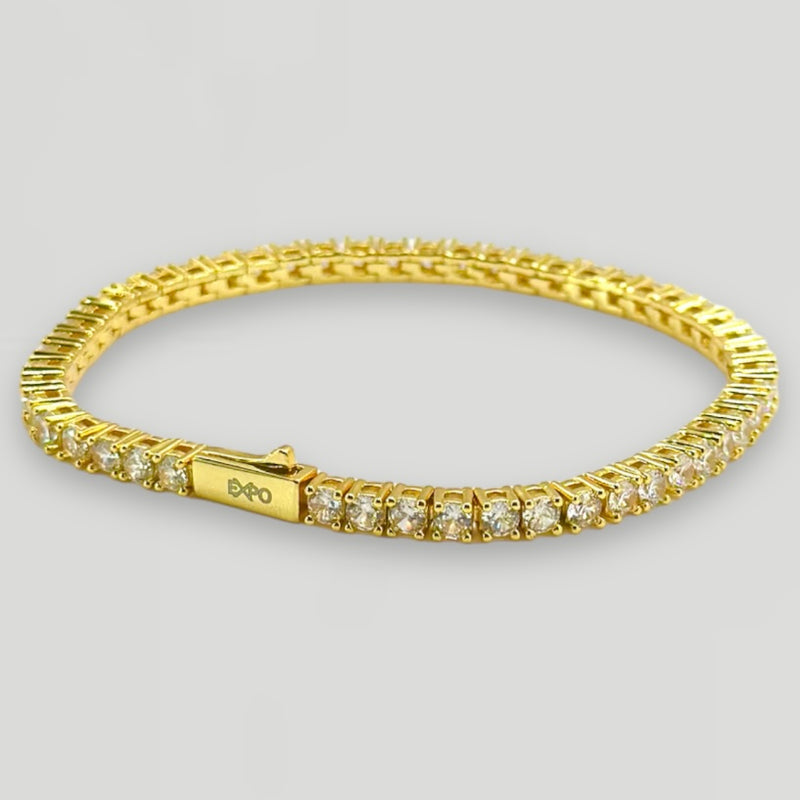 3mm Tennis Bracelet - Gold