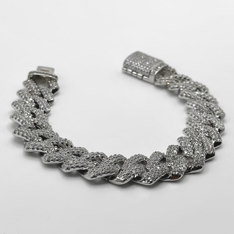 14mm Iced Prong Bracelet