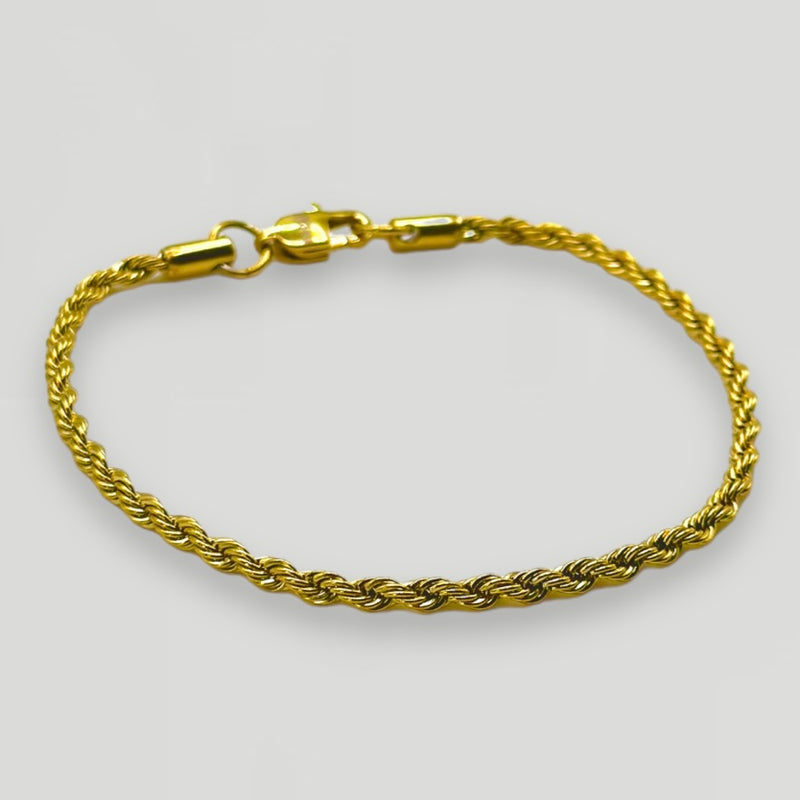 3mm Rope Bracelet - Gold