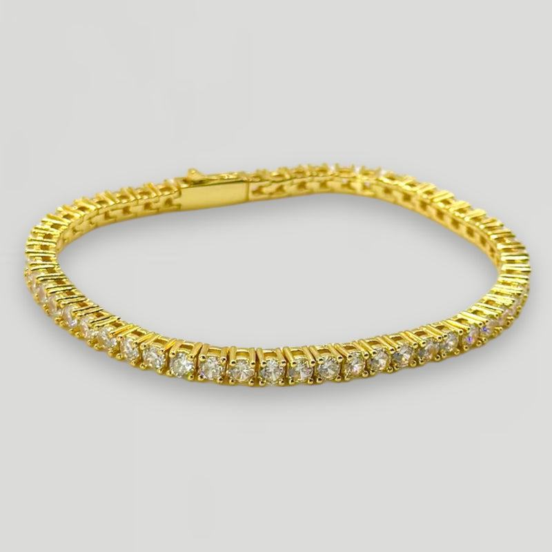 3mm Tennis Bracelet - Gold