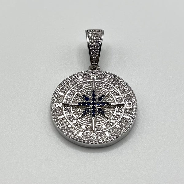 Iced Compass Pendant