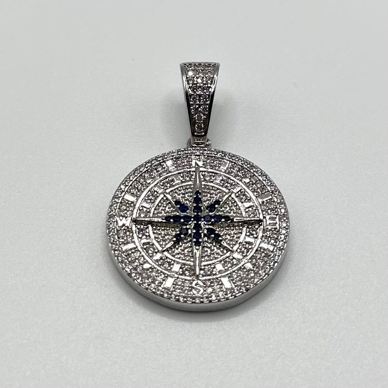 Iced Compass Pendant