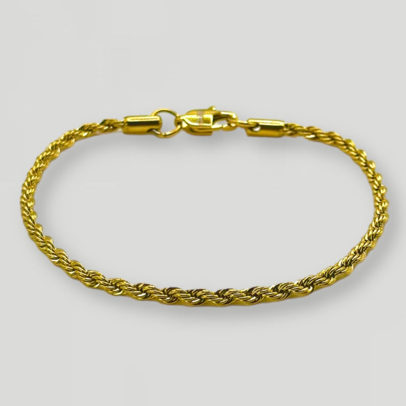 3mm Rope Bracelet - Gold