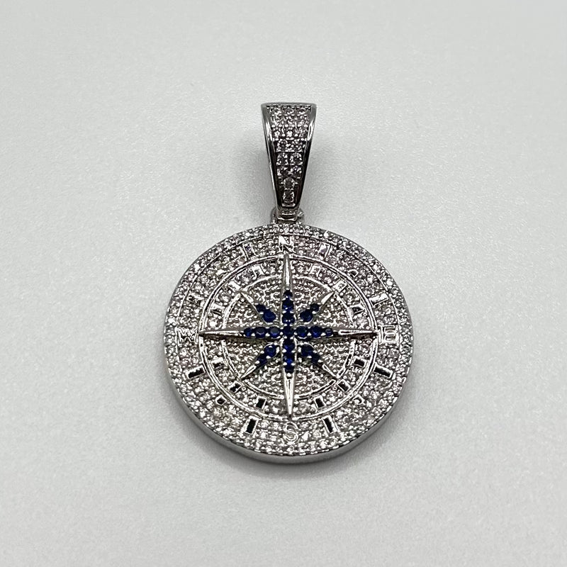 Iced Compass Pendant