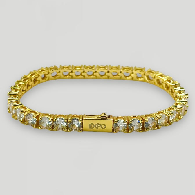 5mm Tennis Bracelet - Gold