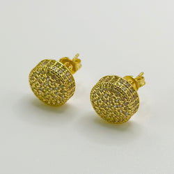 Micro Clustered Iced Stud Earrings - Gold